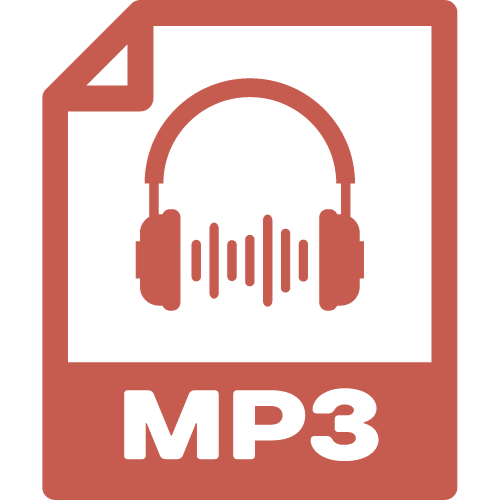 MP3 icon - lt red